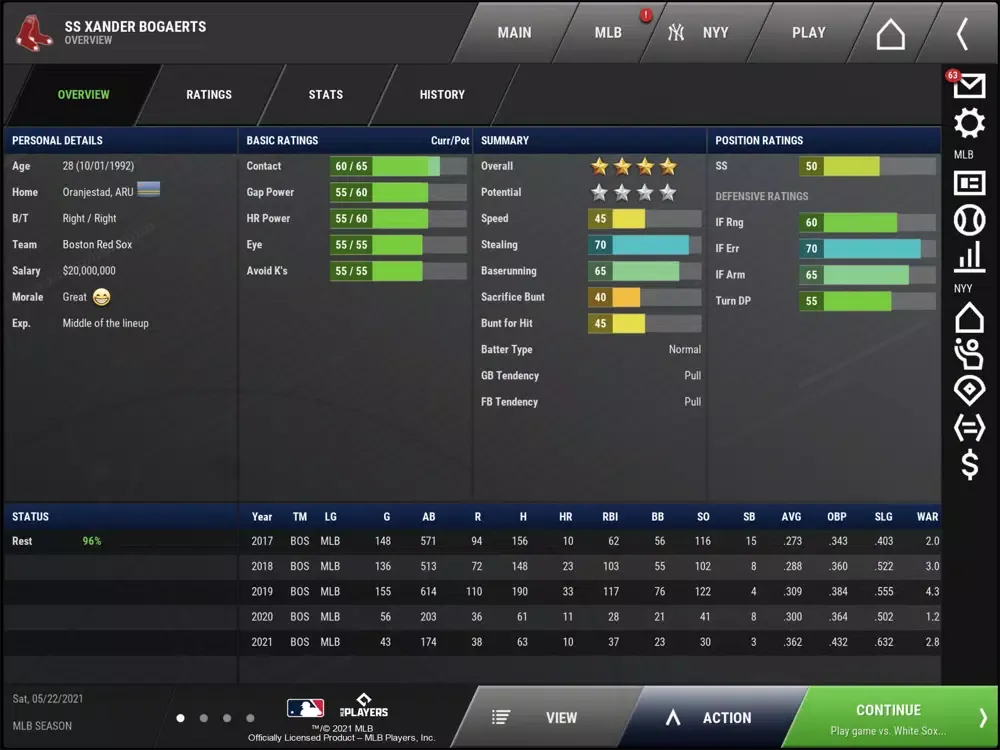 صور OOTP Baseball Go! iPad 