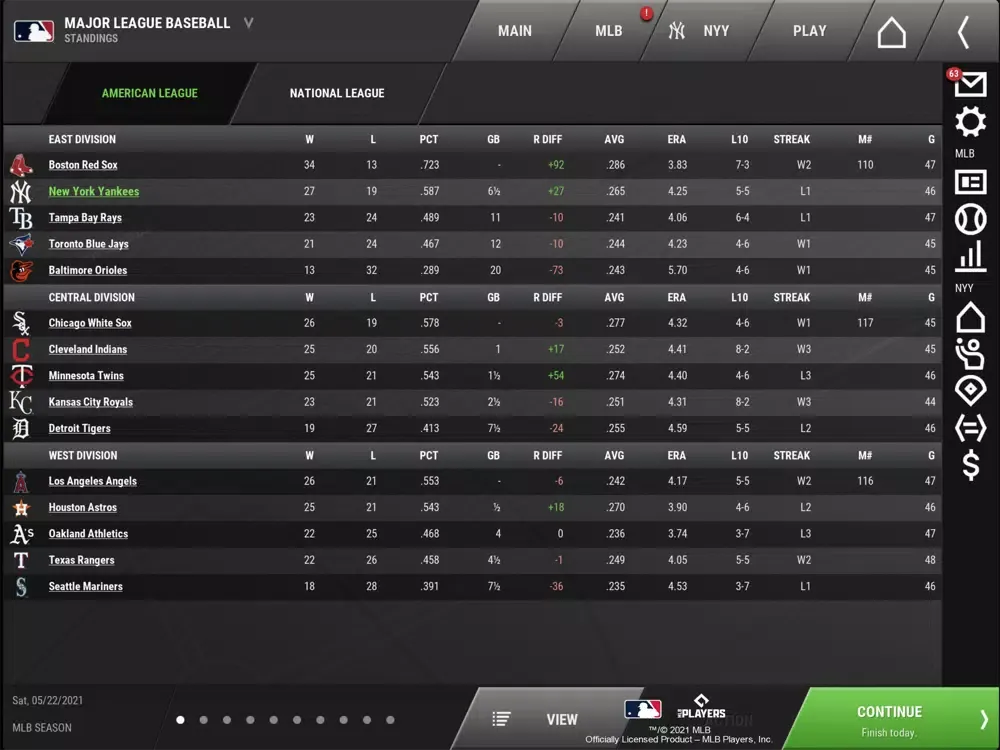 صور OOTP Baseball Go! iPad 