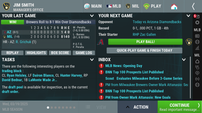 Capturas de tela do OOTP Baseball 26 Go!