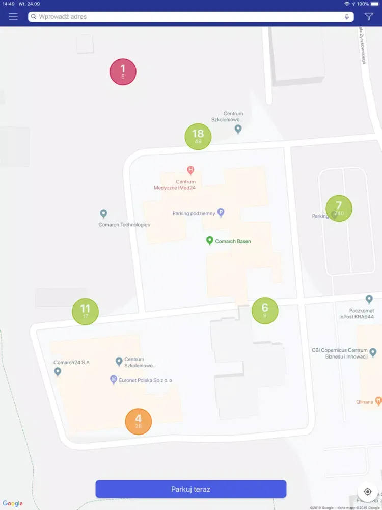 Comarch Smart Parking iPad  Screenshots