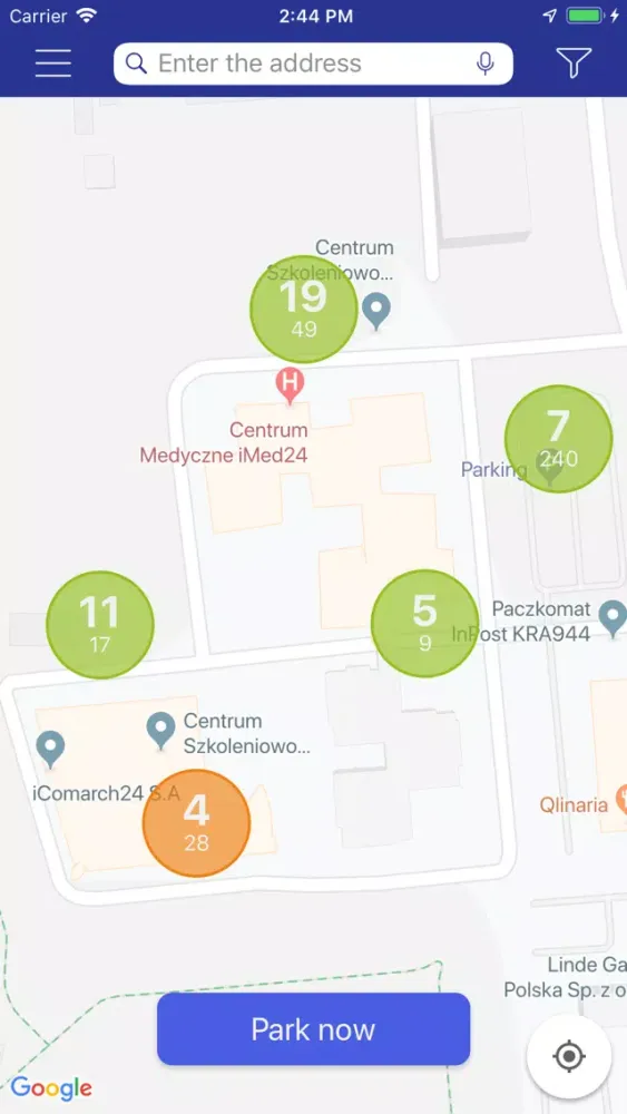 Comarch Smart Parking Screenshots