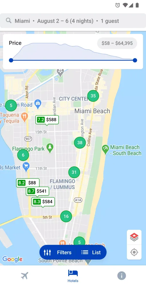 Hotels & Flights Screenshots