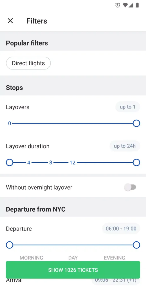 Hotels & Flights Screenshots