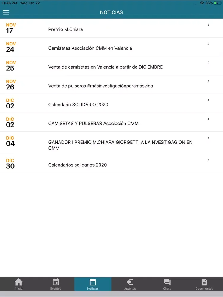 صور Asoc. Cáncer Mama Metastásico iPad 