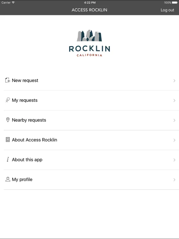 Tangkapan skrin Access Rocklin iPad 