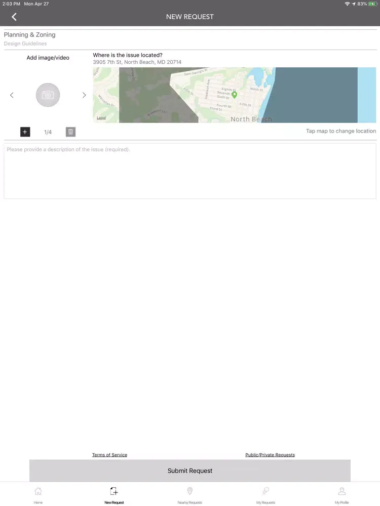 Ảnh chụp màn hình của Access North Beach iPad 