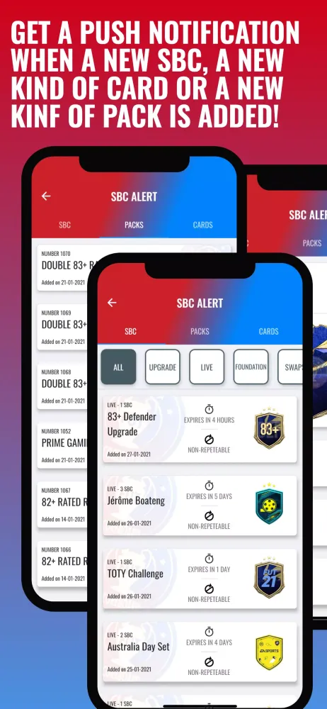 FUT Scoreboard Screenshots