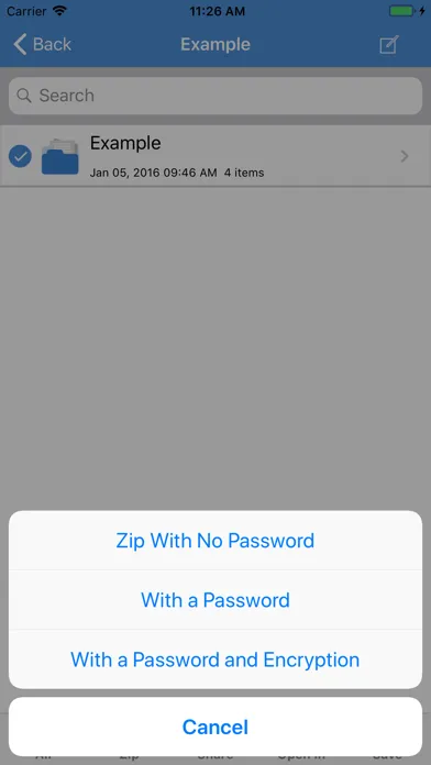 Tangkapan layar iZip –  Zip Unzip Unrar