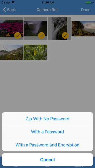 Tangkapan layar iZip –  Zip Unzip Unrar
