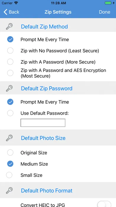 Tangkapan layar iZip –  Zip Unzip Unrar