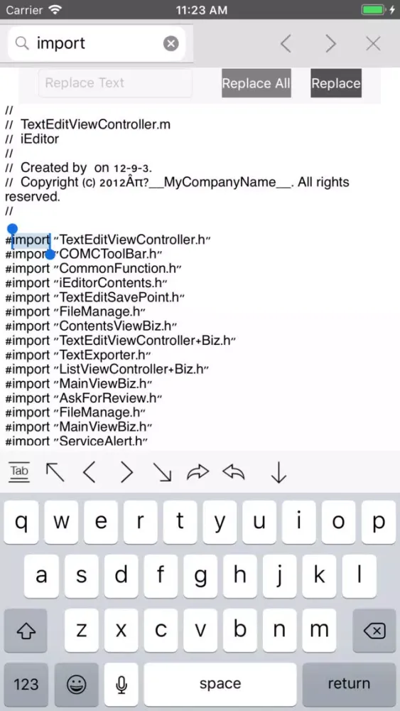 Captures d'écran de iEditor Pro for iPhone