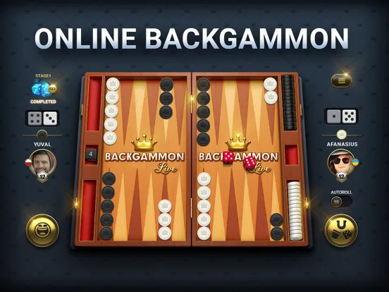 Ảnh chụp màn hình của Backgammon Live™ Board Game iPad 