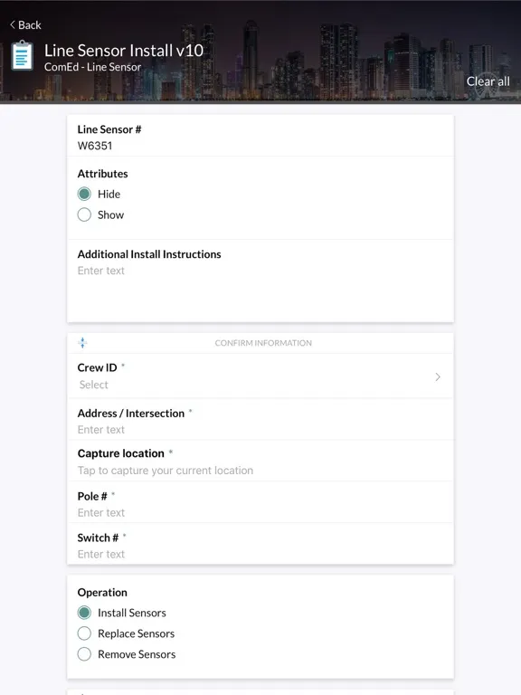 Screenshot di ComEd Line Sensor Install iPad 