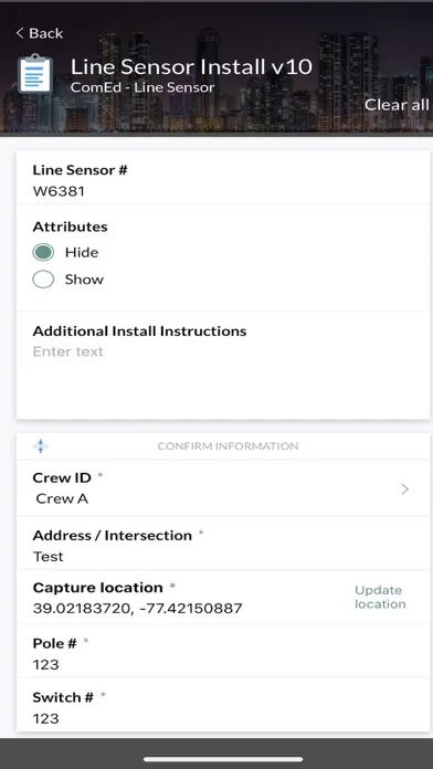 Screenshot di ComEd Line Sensor Install