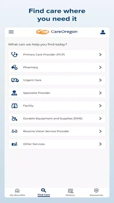 MyCareOregon Unlisted Screenshots