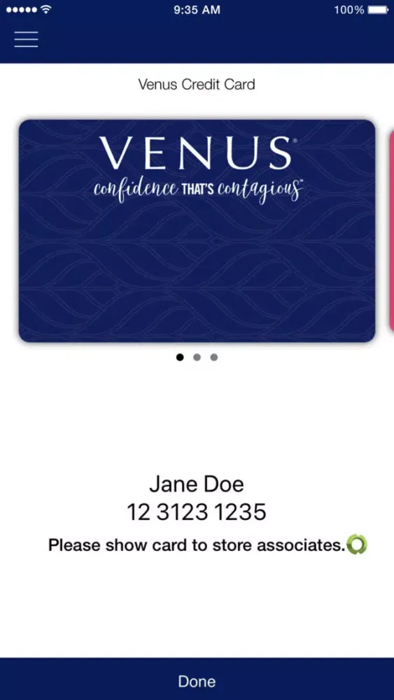 ภาพหน้าจอของ My Venus Card