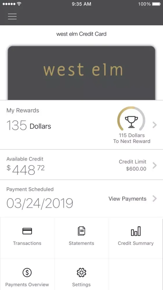 west elm card应用截图