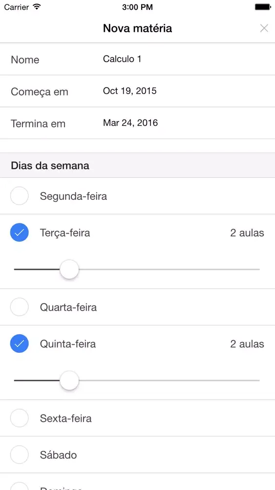 Presente! Controle de Faltas Screenshots