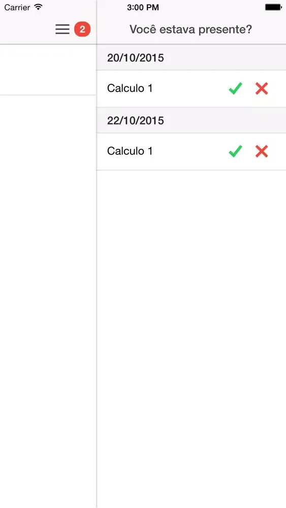 Presente! Controle de Faltas Screenshots