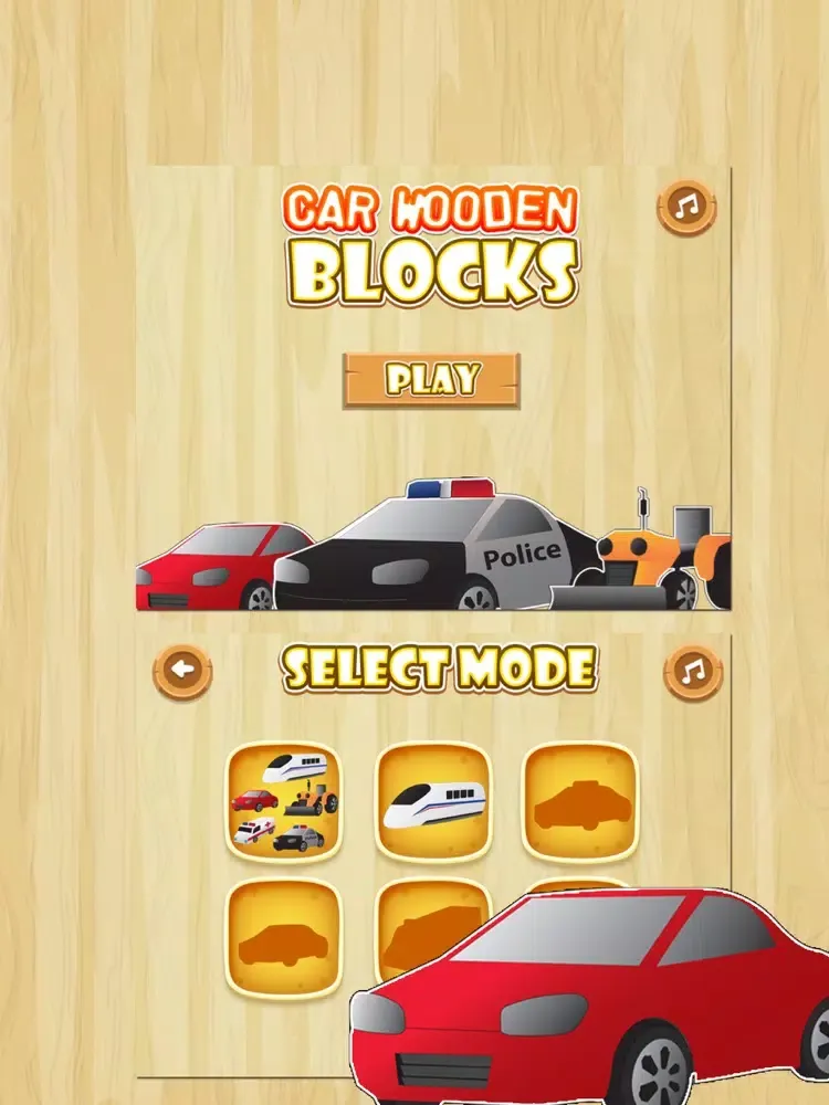 Car Wooden Blocks iPad  Screenshots