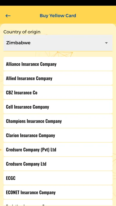 COMESA Yellow card應用截圖
