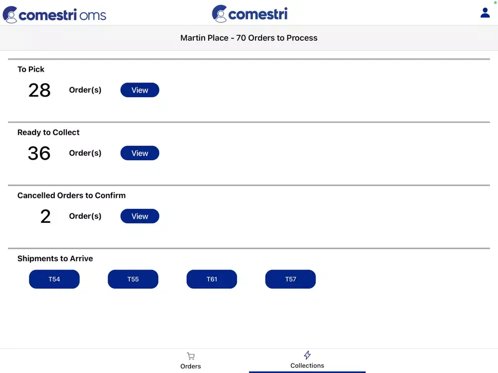 Comestri OMS Collection iPad  Screenshots