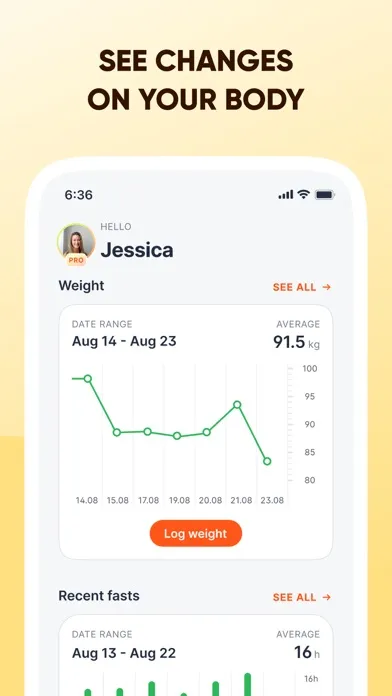 Fitself: Fitness and Fasting スクリーンショット