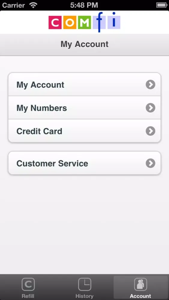 Comfi Refill Prepaid Cell Phone Airtime Minutes應用截圖