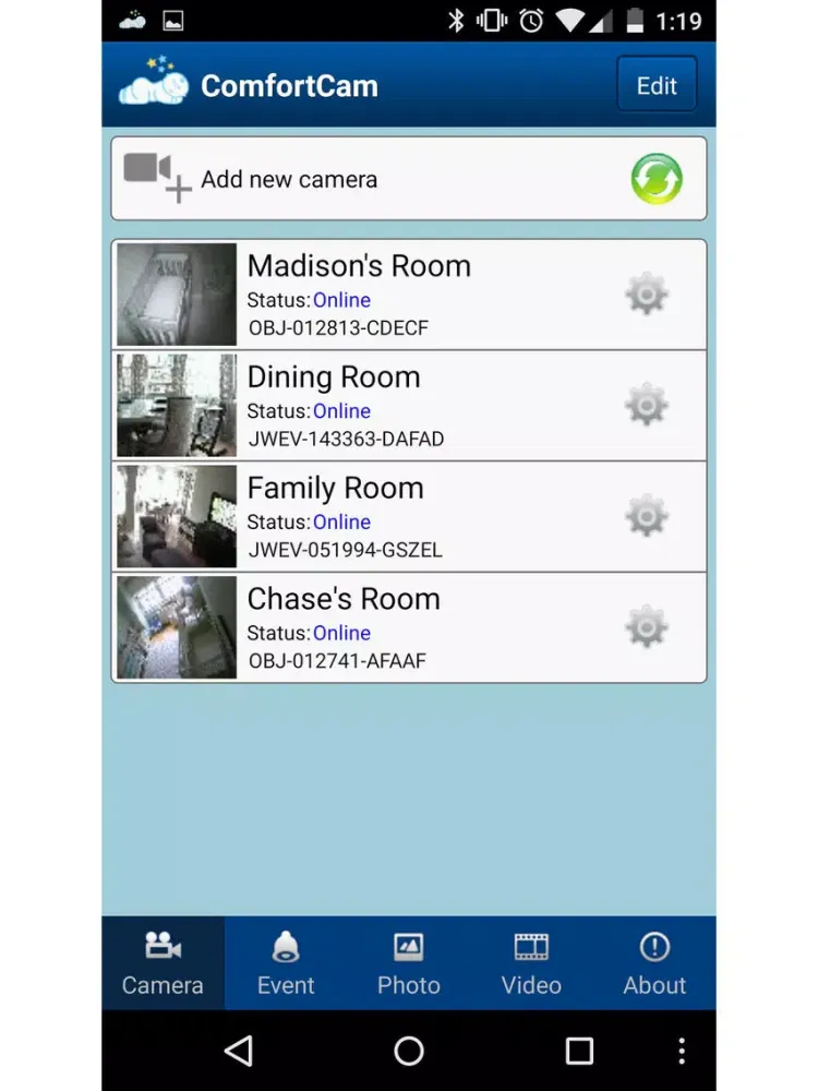 ComfortCam iPad  스크린샷