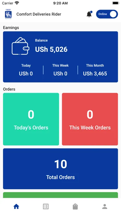 Comfort Deliveries Rider স্ক্রিনশট