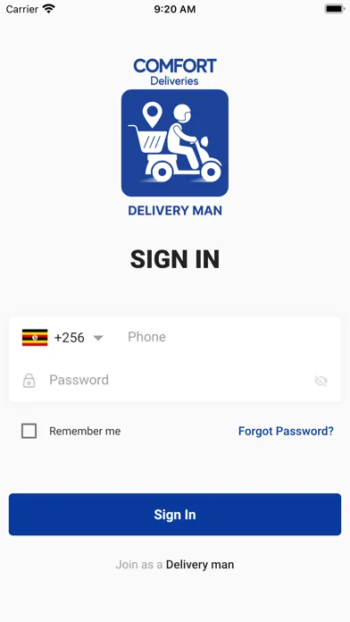 Comfort Deliveries Rider স্ক্রিনশট