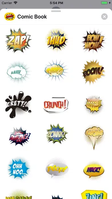 Comic book top stickers Screenshots