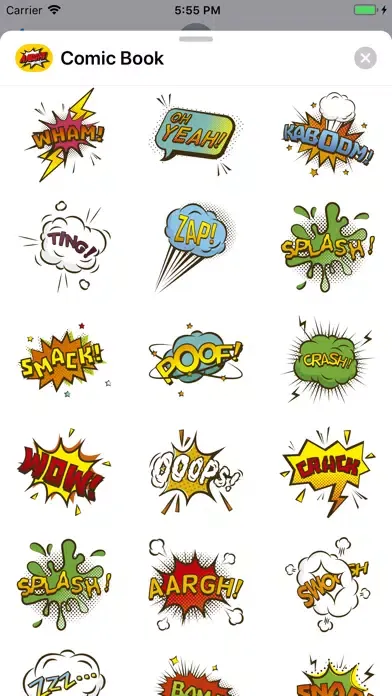 Comic book top stickers Screenshots