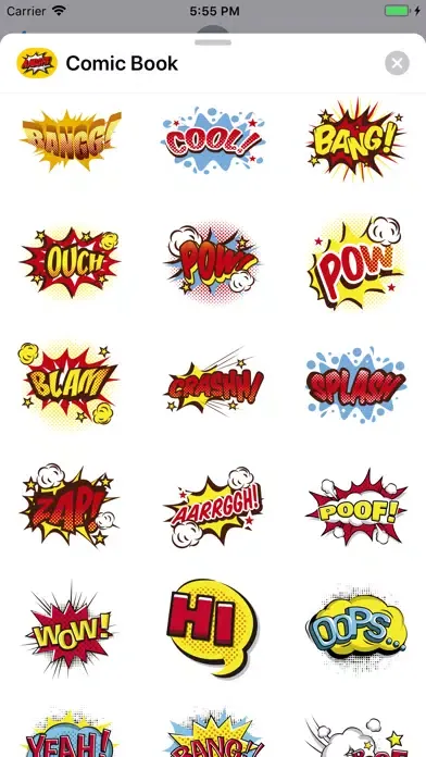 Comic book top stickers Screenshots