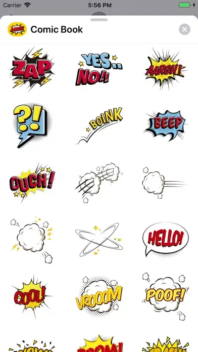 Comic book top stickers Screenshots