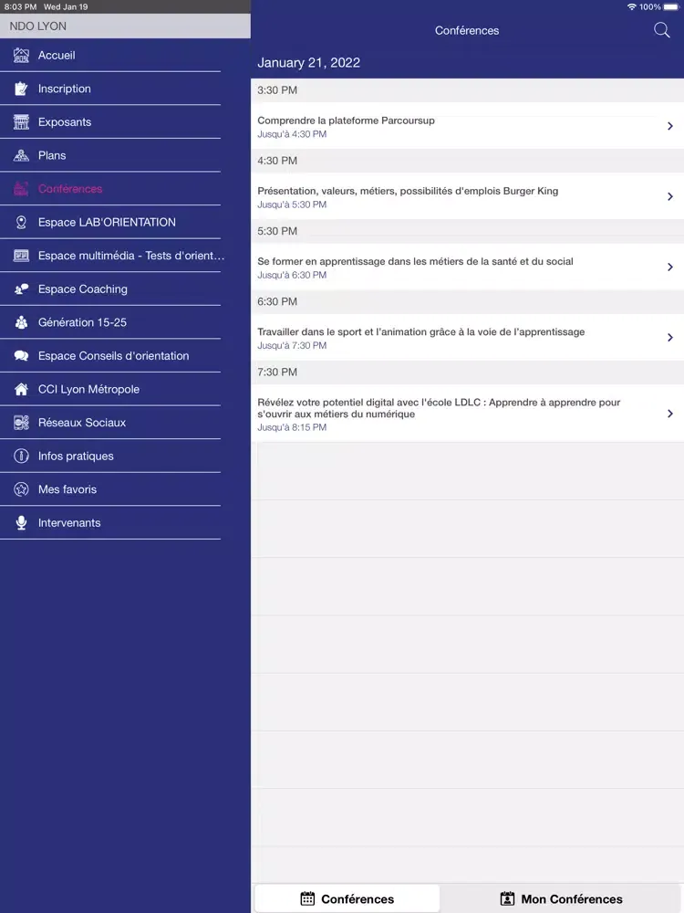 Screenshot di NUIT DE L'ORIENTATION LYON´22 iPad 
