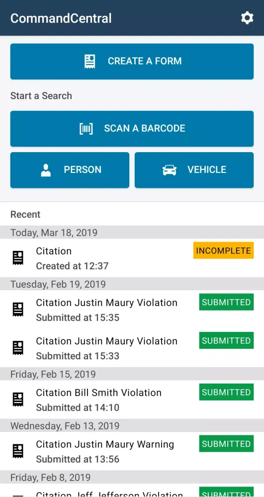 CommandCentral Responder Screenshots