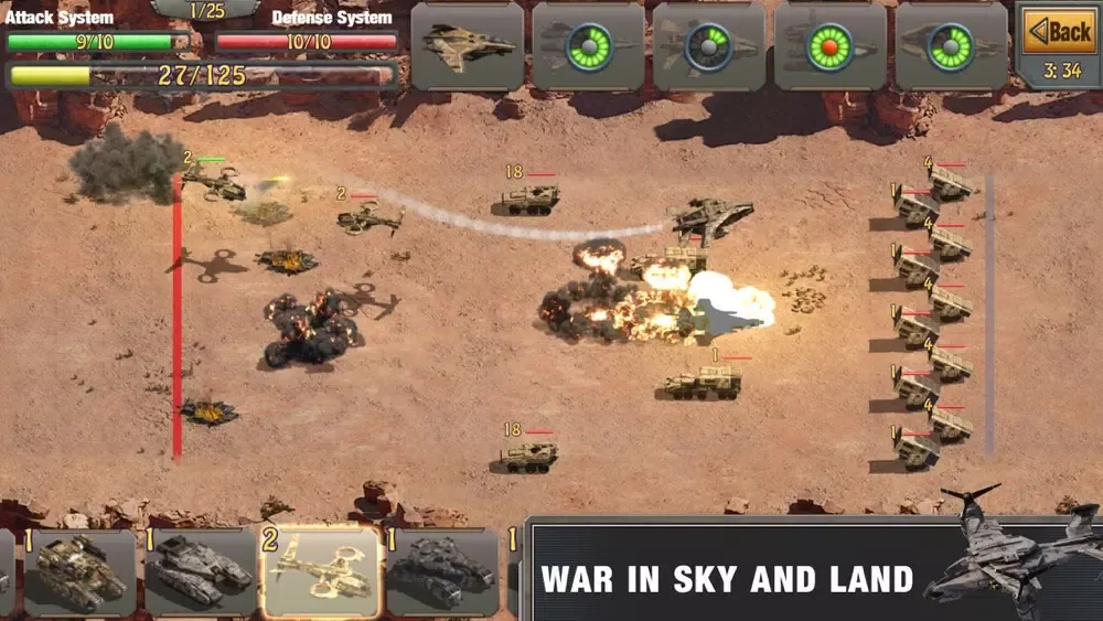 Tangkapan skrin Commanders War: Modern Warfare