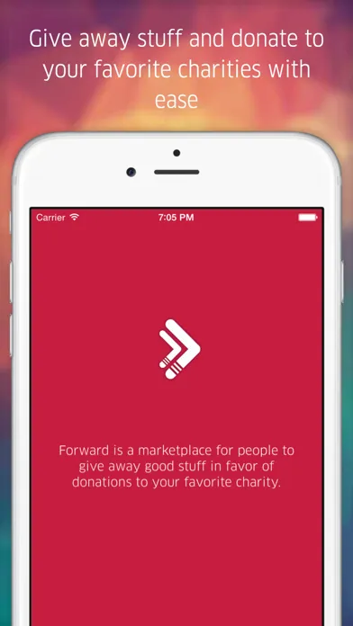 Capturas de tela do Forward: Re-use for charity