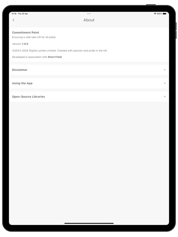 Commitment Point iPad 应用截图