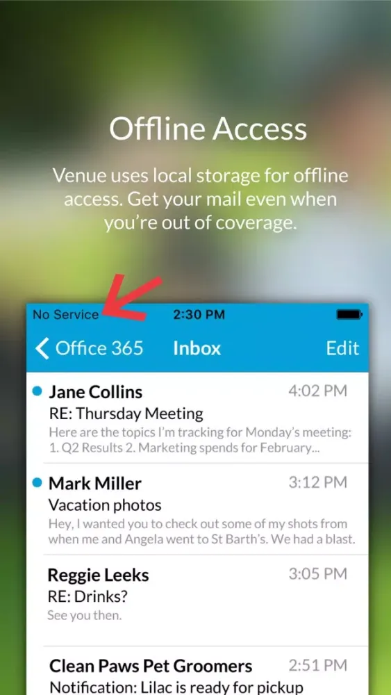 Ảnh chụp màn hình của Venue - Email gets an upgrade.