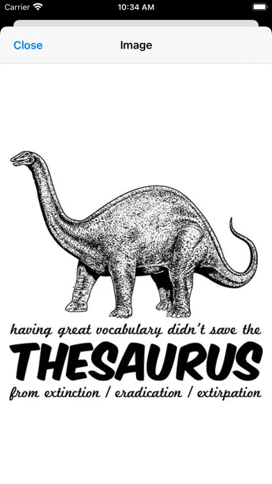 Tangkapan skrin LinkedWord Thesaurus