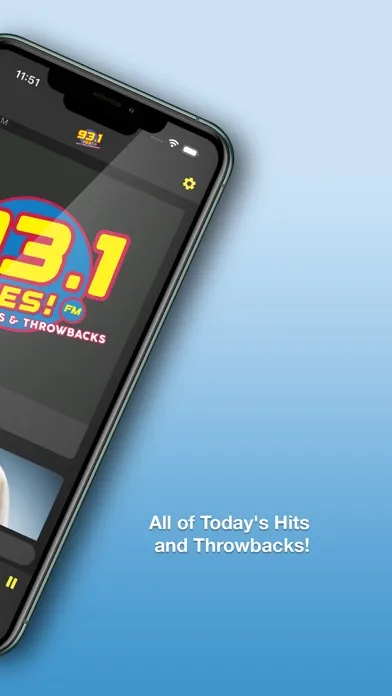 Capturas de tela do 93.1 Yes! FM