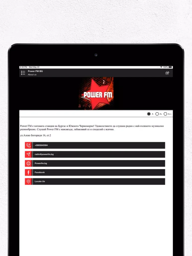 Power FM BG iPad  Ekran Görüntüleri
