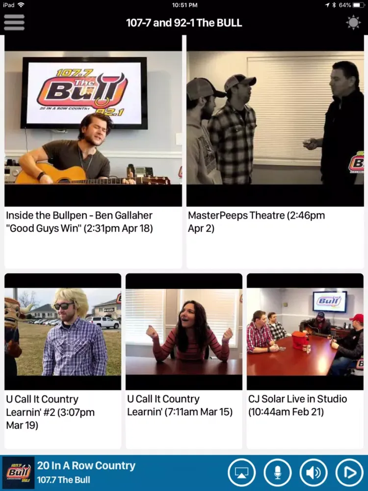 107.7 The Bull iPad  سکرین شاٹس