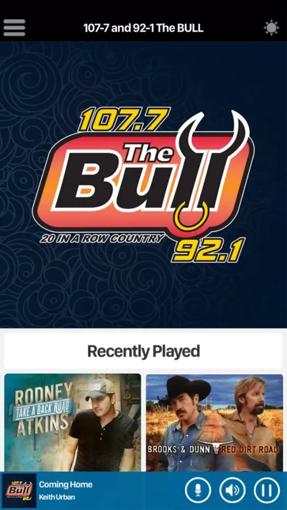 107.7 The Bull سکرین شاٹس
