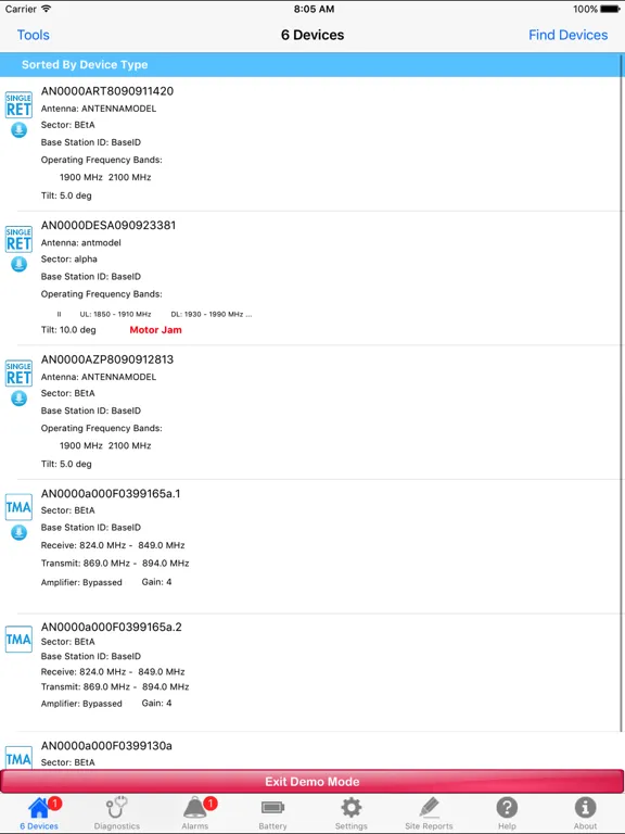 Tangkapan layar RET Master iPad 