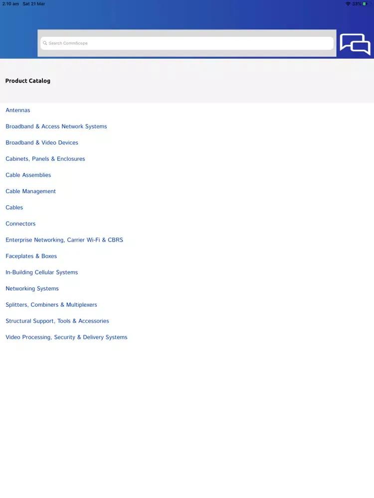 Скриншоты cCatalog by CommScope iPad 