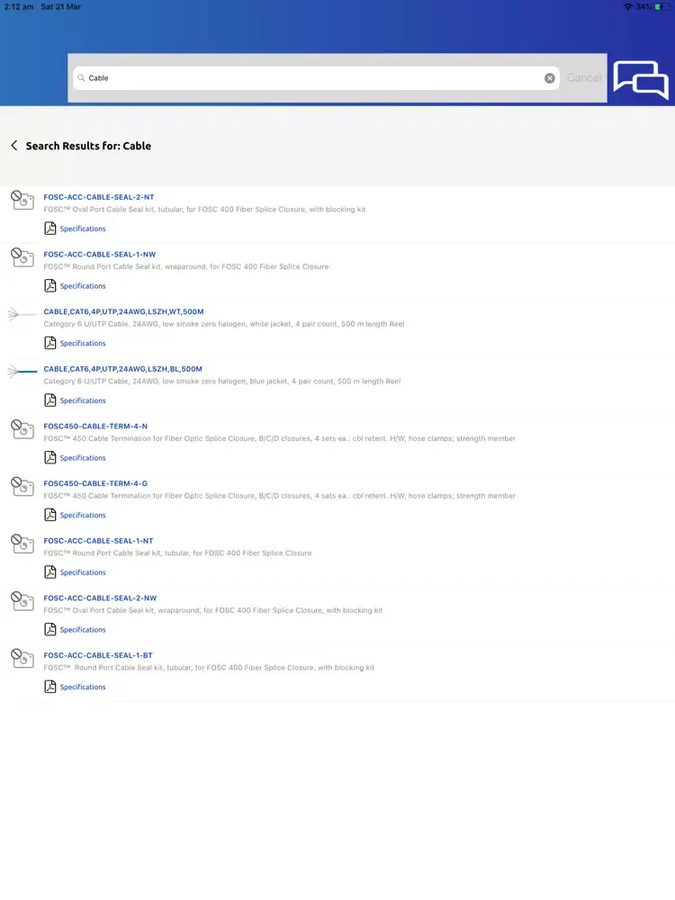 Скриншоты cCatalog by CommScope iPad 