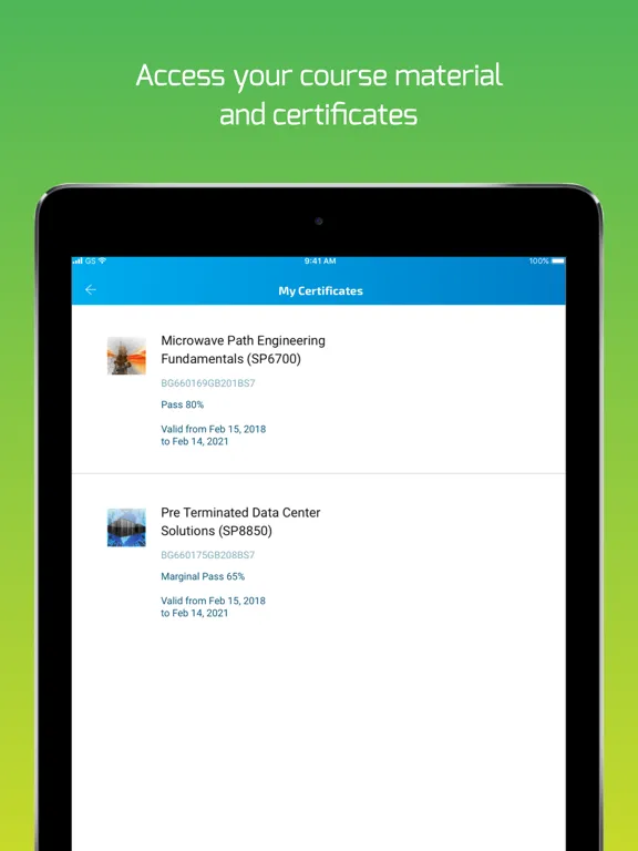 Tangkapan layar Infrastructure Academy iPad 
